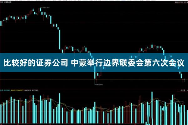 比较好的证券公司 中蒙举行边界联委会第六次会议